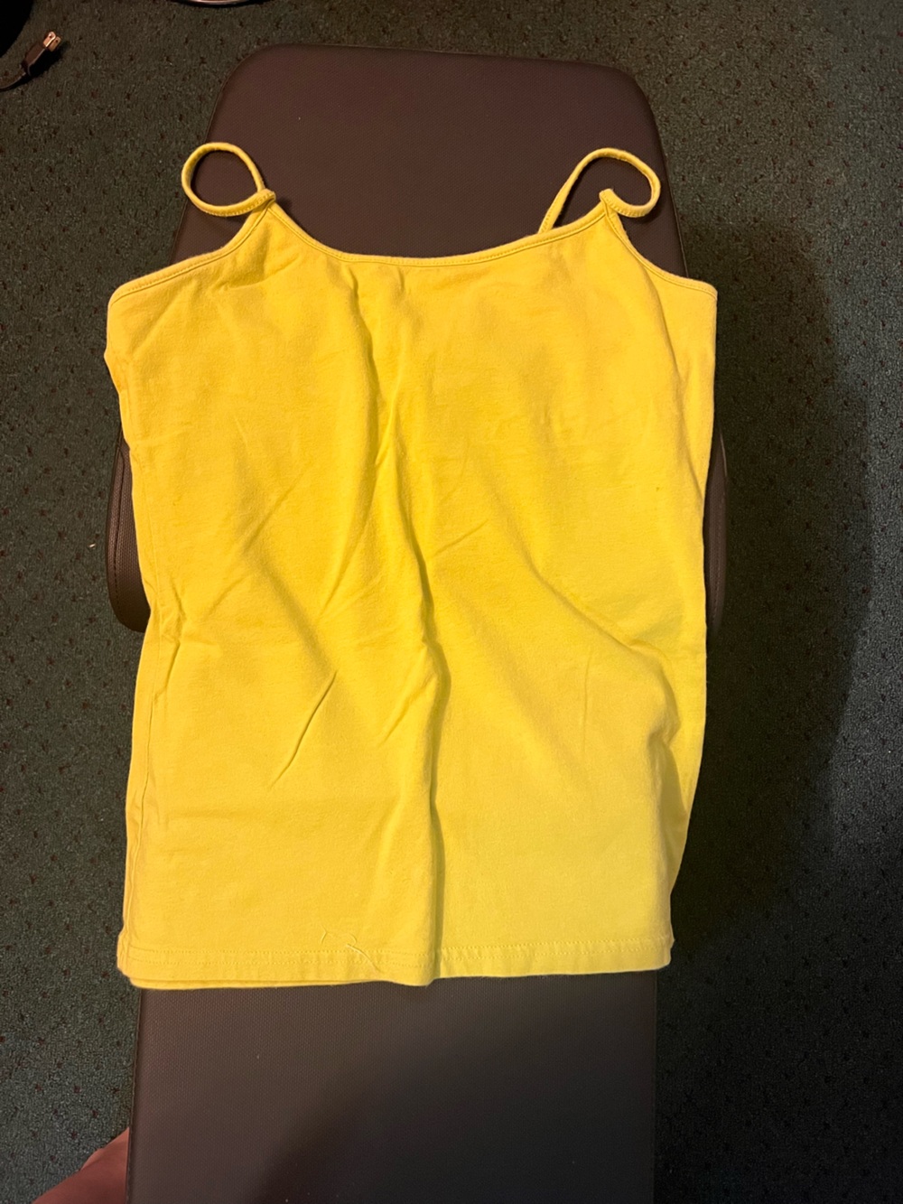 Yellow Spaghetti Strap Tank Top cami
